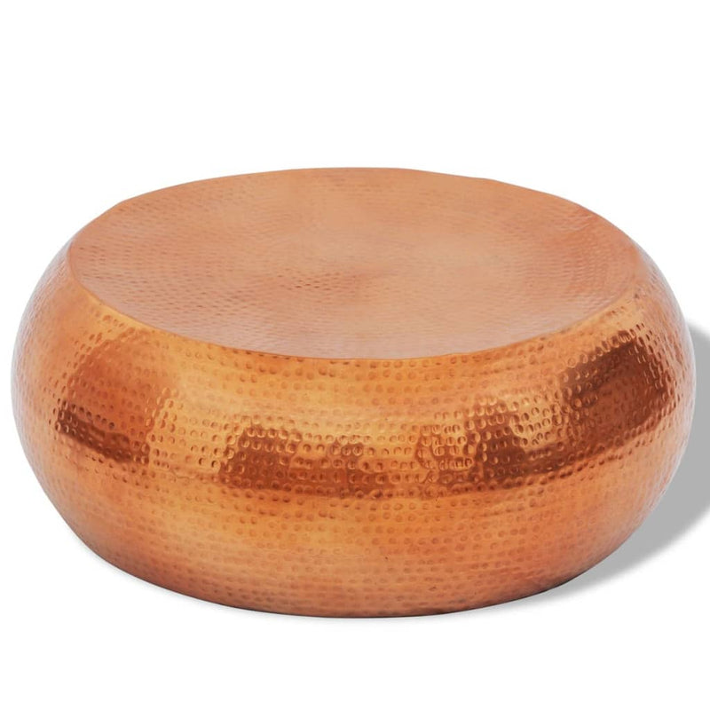 vidaXL Hammered Aluminium Coffee Table Brass/Copper Colour