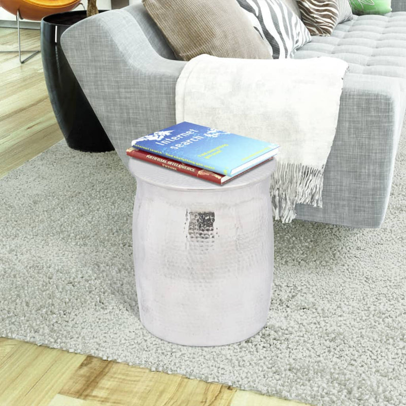 vidaXL Hammered Aluminium Stool/Side Table Brass/Copper Colour