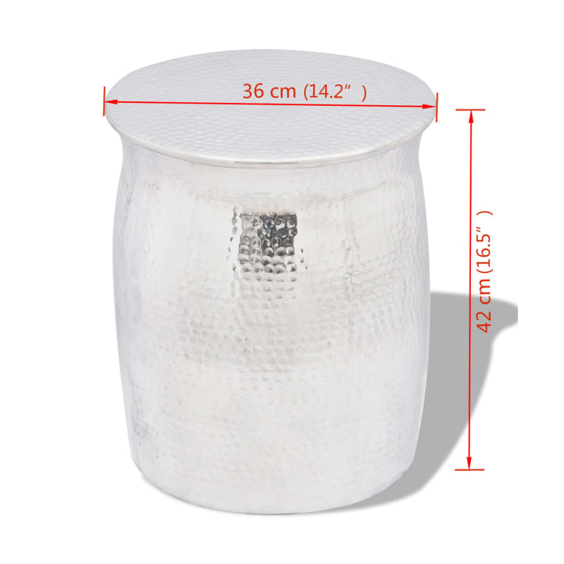 vidaXL Hammered Aluminium Stool/Side Table Brass/Copper Colour