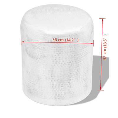 vidaXL Hammered Aluminium Stool/Side Table Brass/Copper Colour