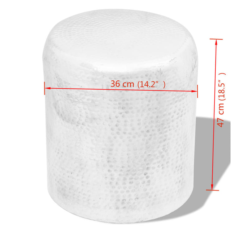 vidaXL Hammered Aluminium Stool/Side Table Brass/Copper Colour