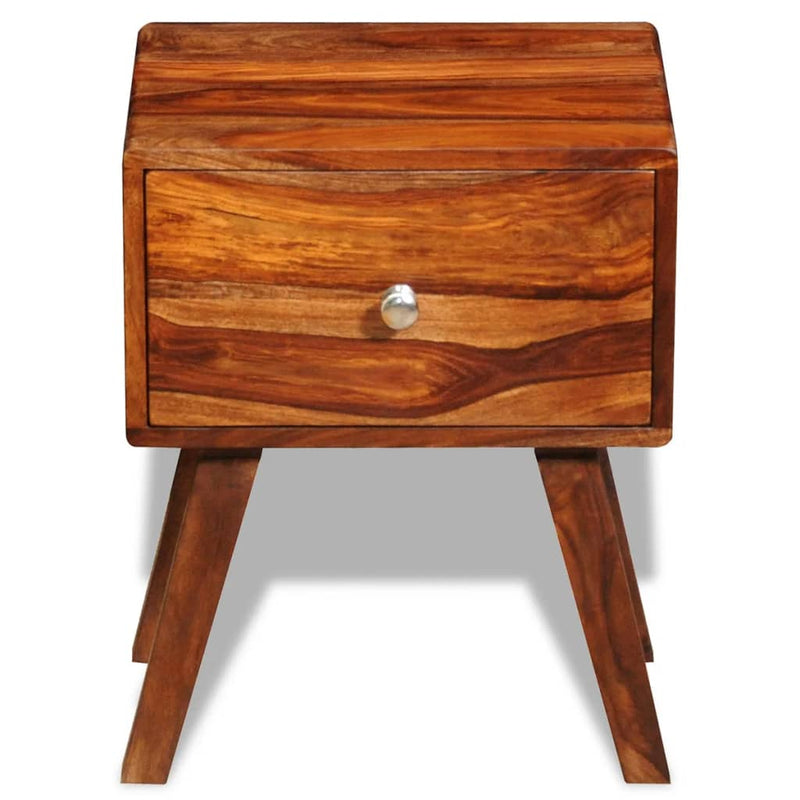 vidaXL Nightstand with 1 Drawer 55 cm Solid Sheesham Wood