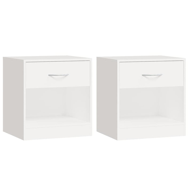 vidaXL Nightstand 2 pcs with Drawer Oak Colour