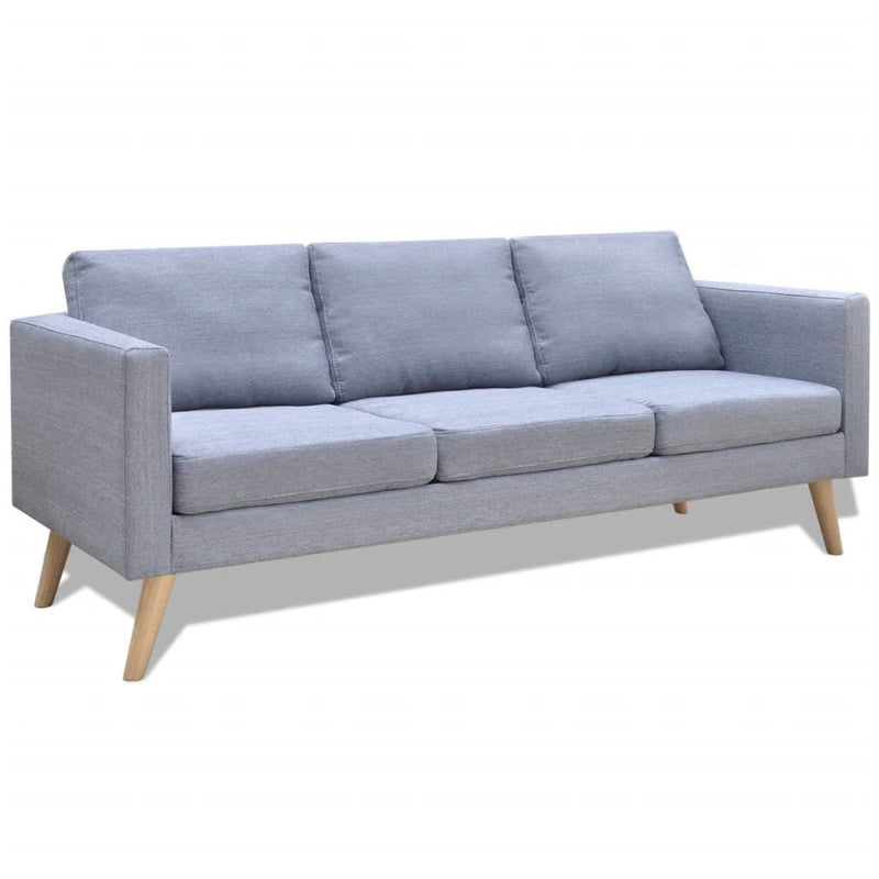 vidaXL Sofa Set 2-Seater and 3-Seater Fabric Light Grey