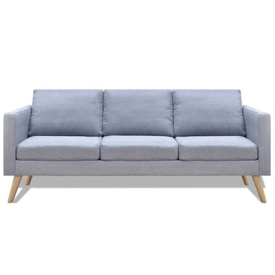 vidaXL Sofa Set 2-Seater and 3-Seater Fabric Light Grey