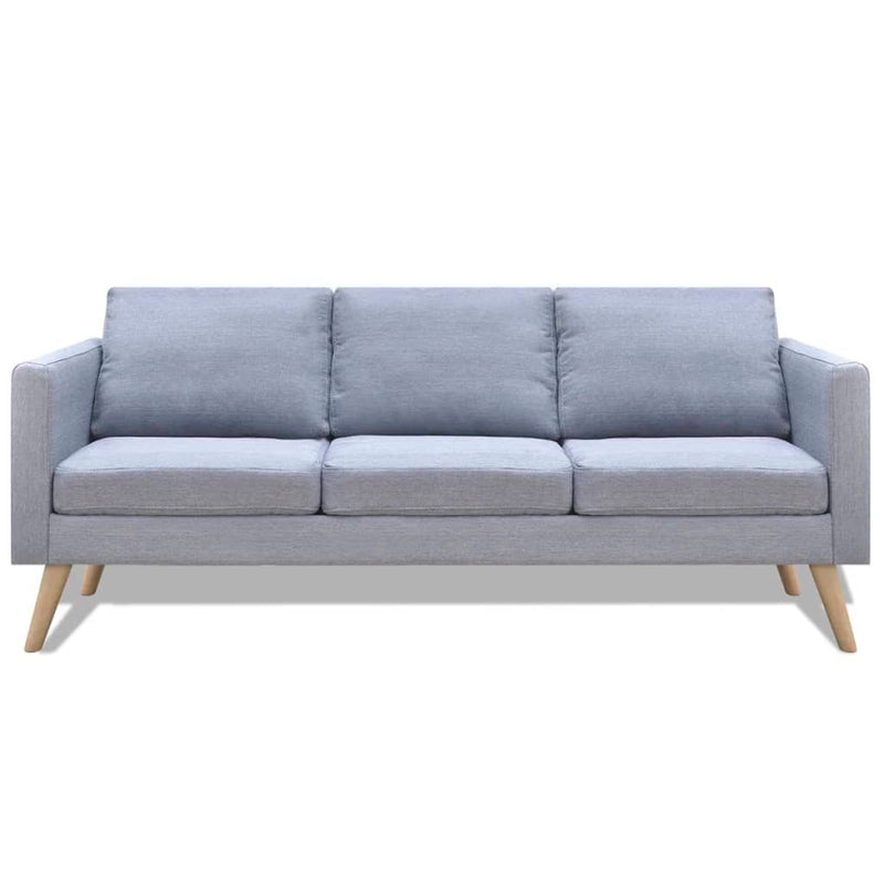 vidaXL Sofa Set 2-Seater and 3-Seater Fabric Light Grey