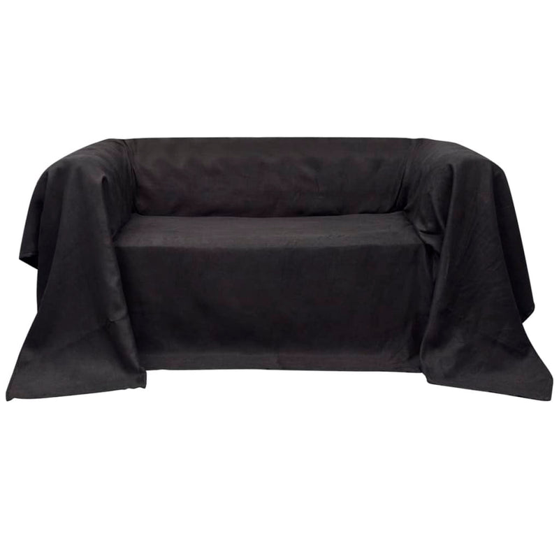 vidaXL Micro-suede Couch Slipcover Anthracite 140 x 210 cm