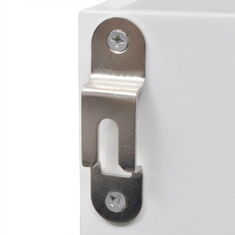 vidaXL Wall Cabinet Display Shelf Book/DVD/Glass Storage White MDF