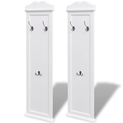 vidaXL Coat Racks 2 pcs White