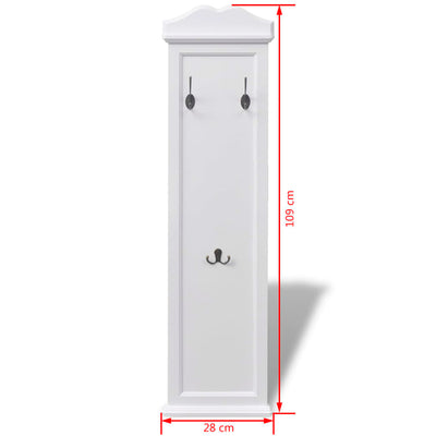 vidaXL Coat Racks 2 pcs White