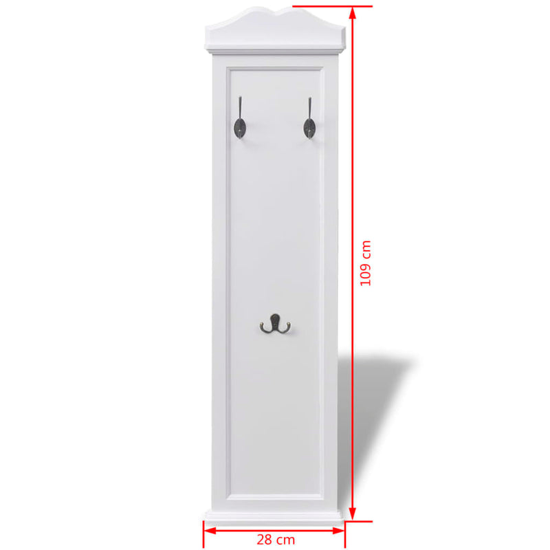vidaXL Coat Racks 2 pcs White