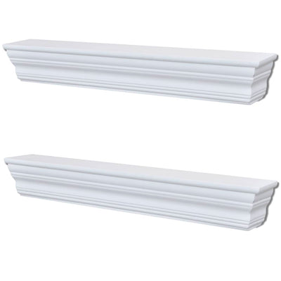 vidaXL Wall Shelves "Aaliyah" 2 pcs White