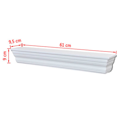 vidaXL Wall Shelves "Aaliyah" 2 pcs White