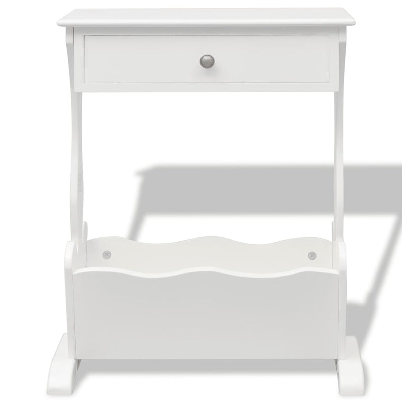 vidaXL Magazine Rack "Melrose" White