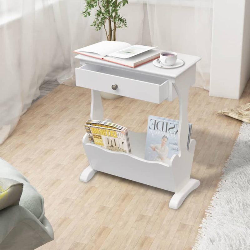 vidaXL Magazine Rack "Melrose" White