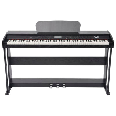 vidaXL 88-Key Digital Piano with Pedals Black Melamine Board