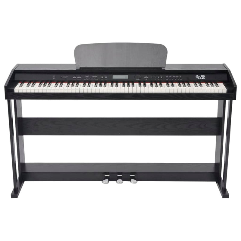 vidaXL 88-Key Digital Piano with Pedals Black Melamine Board