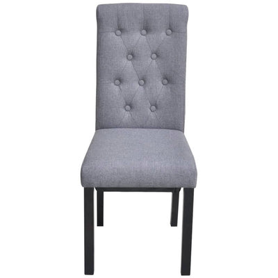 vidaXL Dining Chairs 4 pcs Grey Fabric