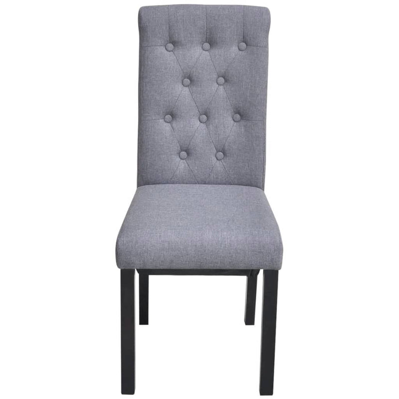 vidaXL Dining Chairs 4 pcs Grey Fabric
