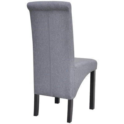 vidaXL Dining Chairs 4 pcs Grey Fabric