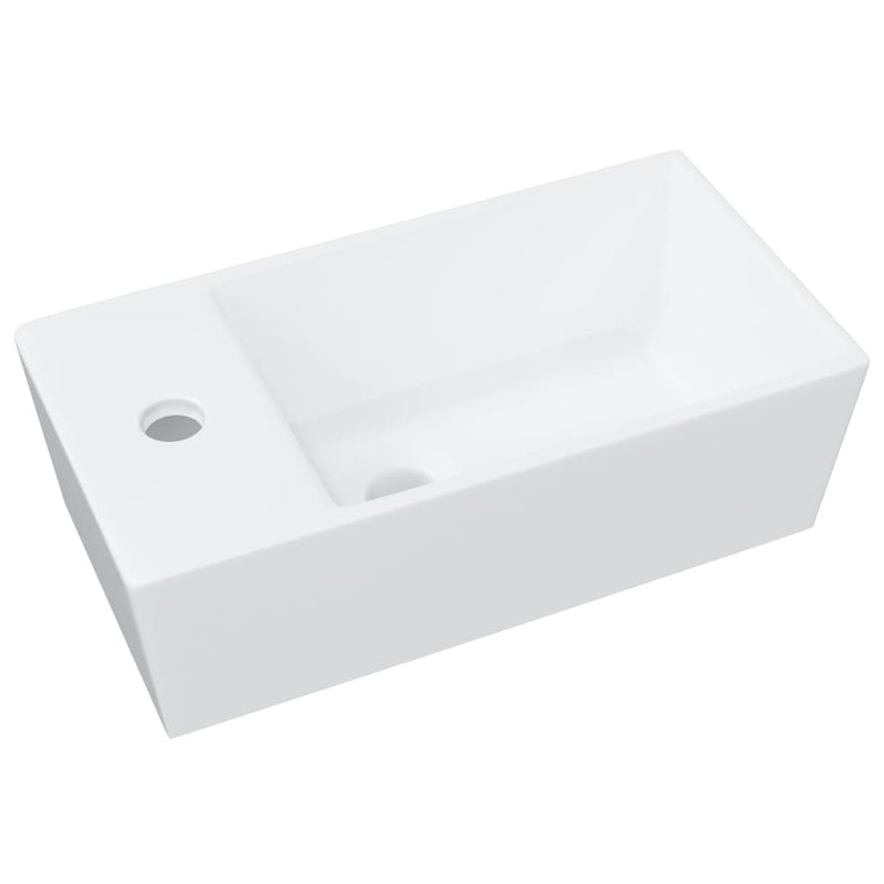 vidaXL Wash Basin White 48x25x15 cm Ceramic