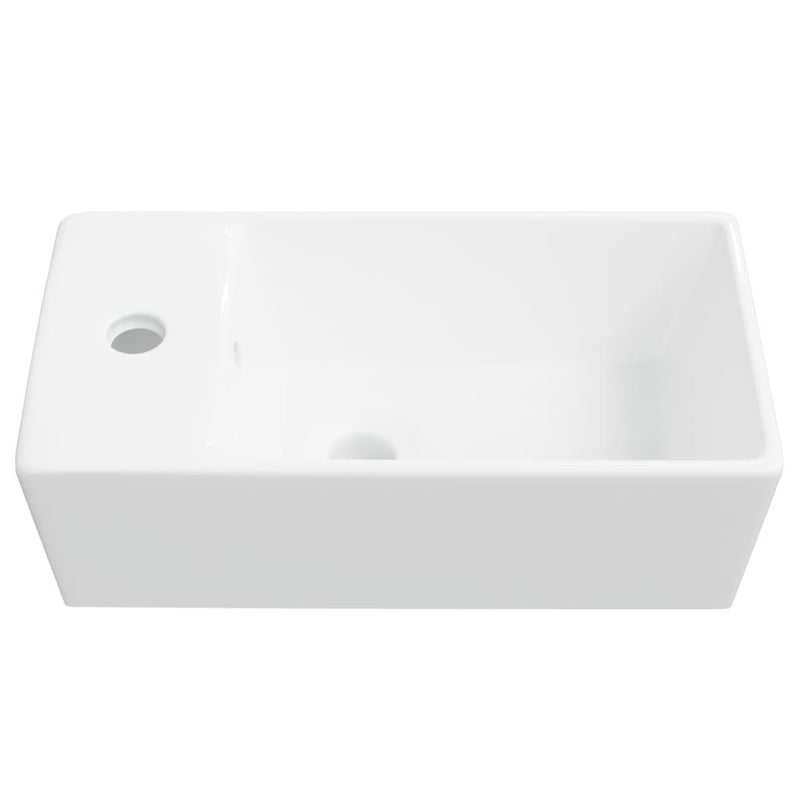 vidaXL Wash Basin White 48x25x15 cm Ceramic