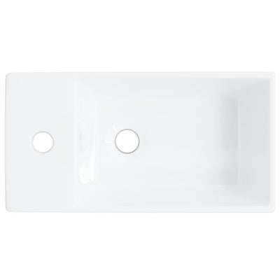 vidaXL Wash Basin White 48x25x15 cm Ceramic