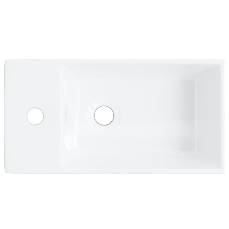 vidaXL Wash Basin White 48x25x15 cm Ceramic