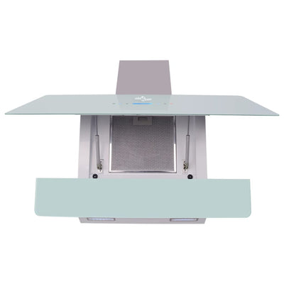 vidaXL Range Hood with Touch Display White 900 mm