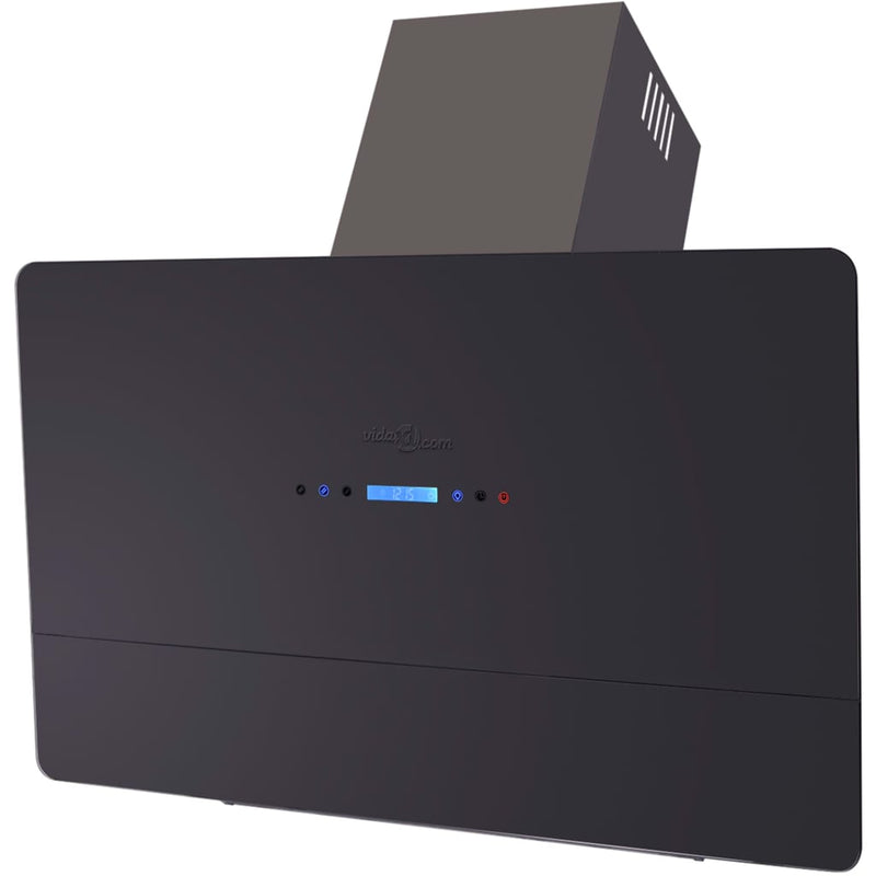vidaXL Range Hood with Touch Display Black 900 mm