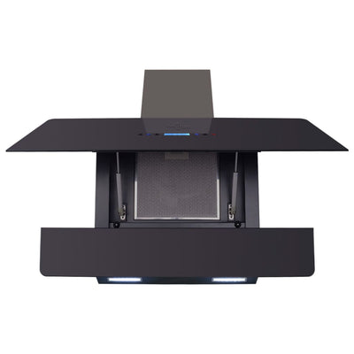 vidaXL Range Hood with Touch Display Black 900 mm