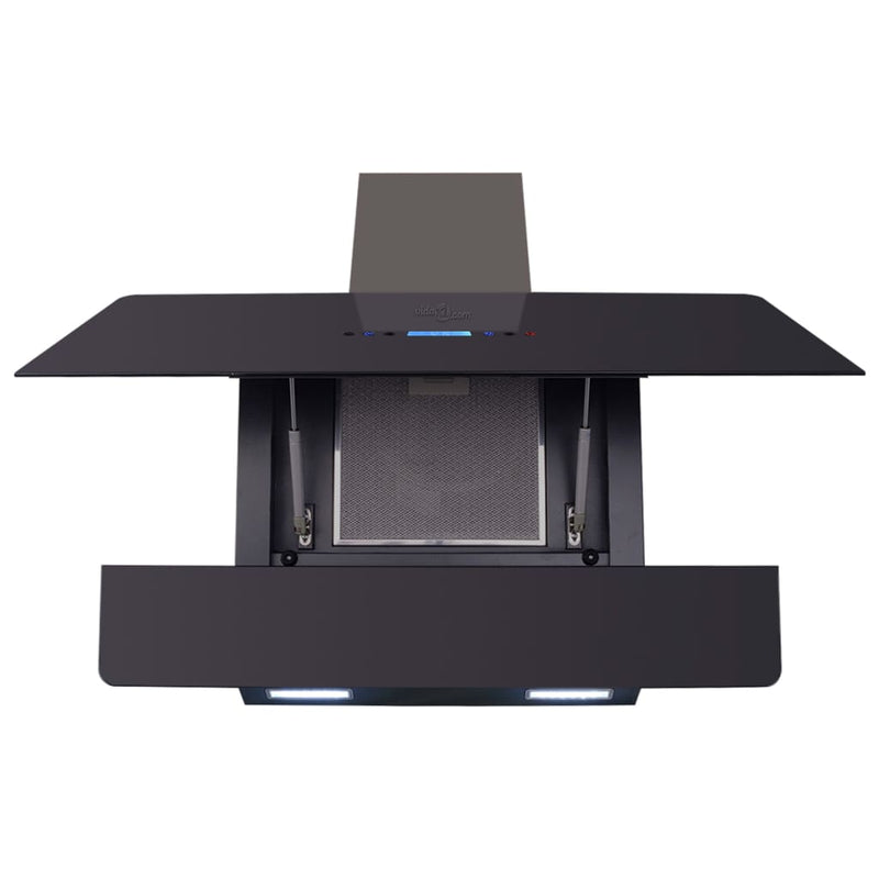 vidaXL Range Hood with Touch Display Black 900 mm