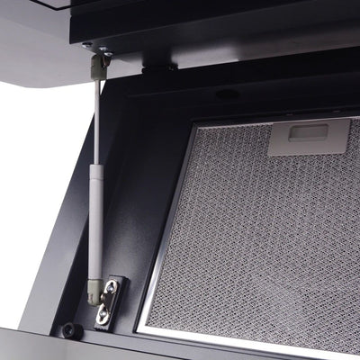 vidaXL Range Hood with Touch Display Black 900 mm