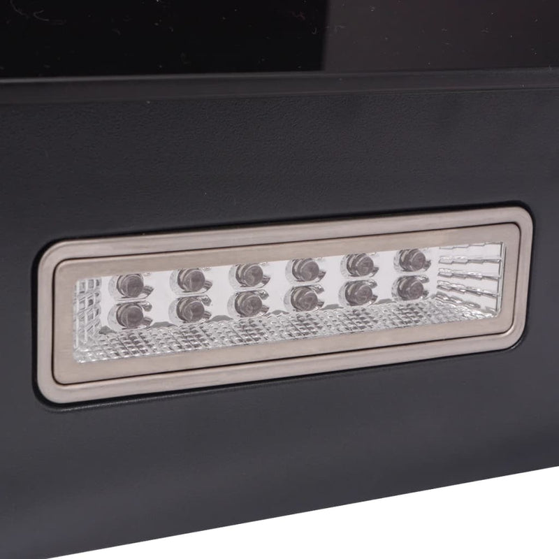 vidaXL Range Hood with Touch Display Black 900 mm