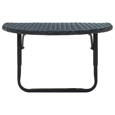 vidaXL Balcony Table 60x60x32 cm Black Poly Rattan