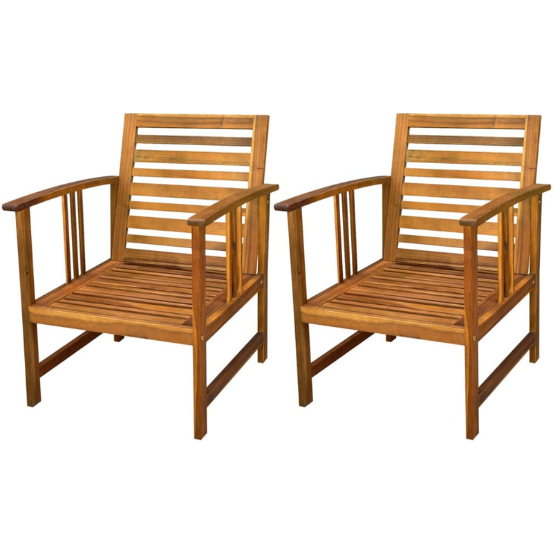 vidaXL 4 Piece Garden Lounge Set with Cushions Solid Acacia Wood