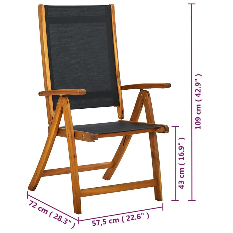 vidaXL 7 Piece Outdoor Dining Set Solid Acacia Wood