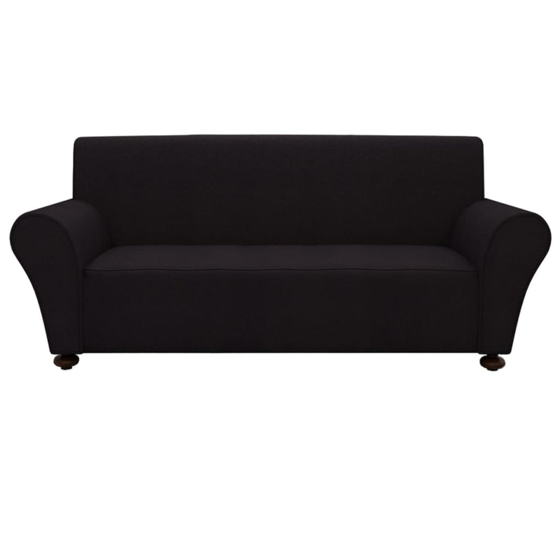 vidaXL Stretch Couch Slipcover Black Polyester Jersey