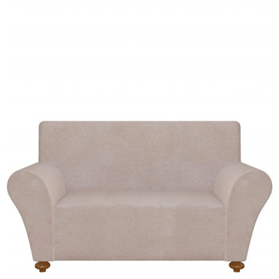 vidaXL Stretch Couch Slipcover Beige Polyester Jersey
