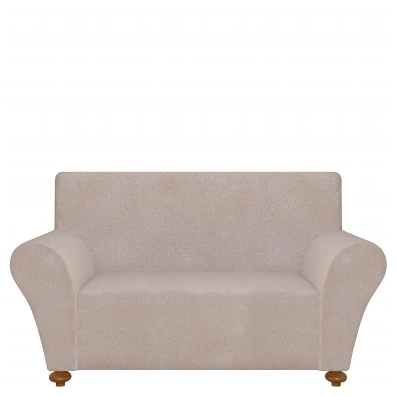 vidaXL Stretch Couch Slipcover Beige Polyester Jersey