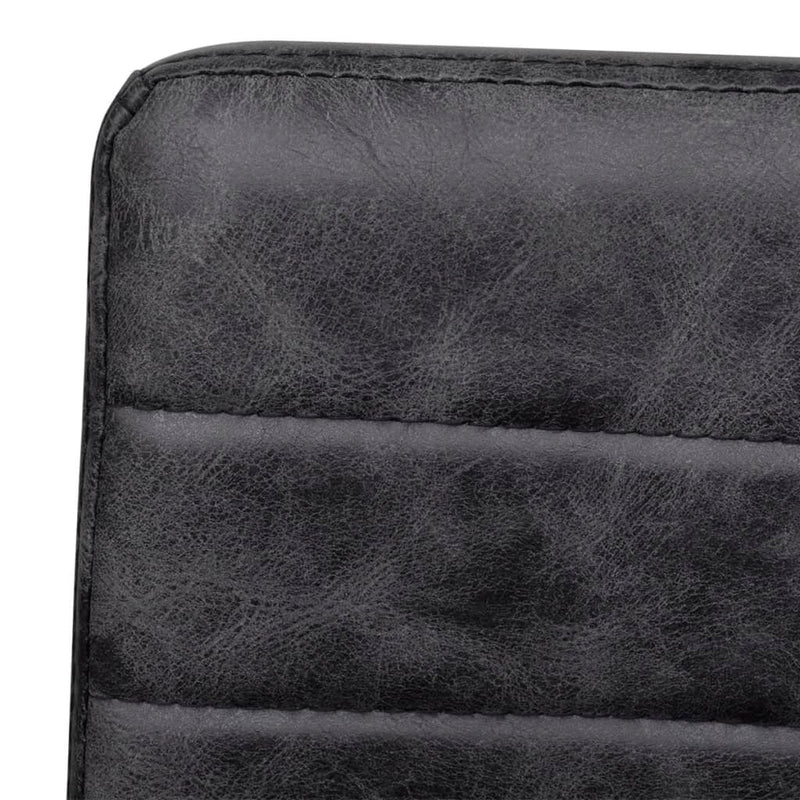 vidaXL Cantilever Dining Chairs 4 pcs Black Faux Leather