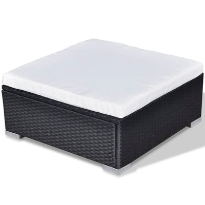 vidaXL 10 Piece Garden Lounge Set with Cushions Poly Rattan Brown