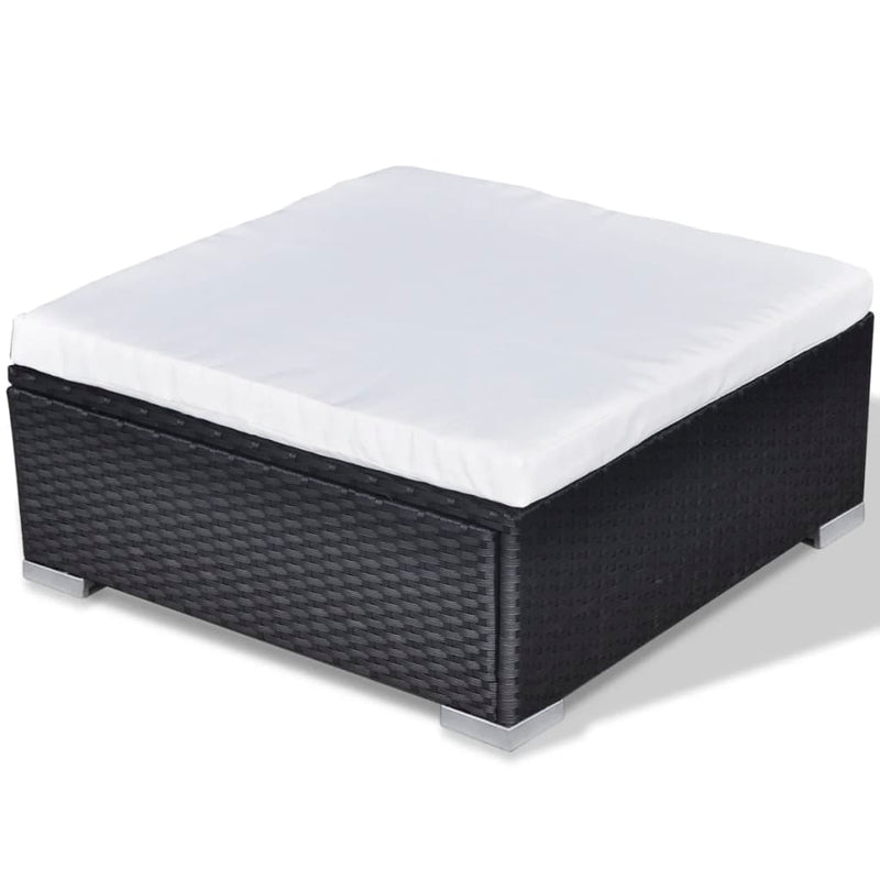 vidaXL 10 Piece Garden Lounge Set with Cushions Poly Rattan Brown