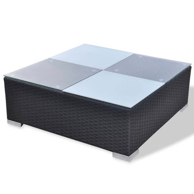 vidaXL 10 Piece Garden Lounge Set with Cushions Poly Rattan Brown