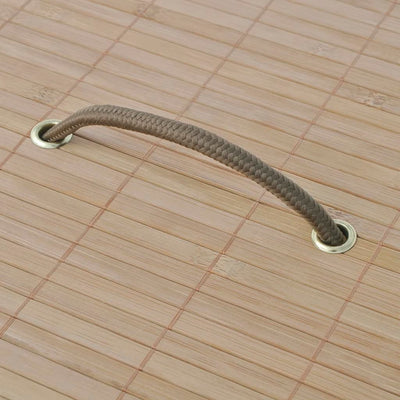 vidaXL Bamboo Laundry Bin Oval Natural