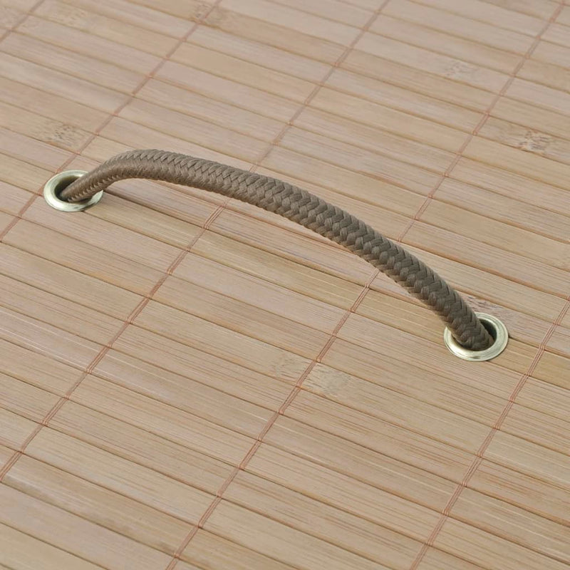 vidaXL Bamboo Laundry Bin Oval Natural