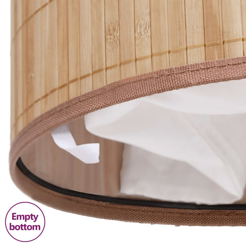 vidaXL Bamboo Laundry Bin Oval Natural