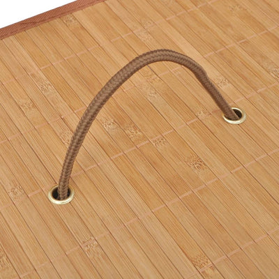 vidaXL Bamboo Laundry Bin Oval Natural