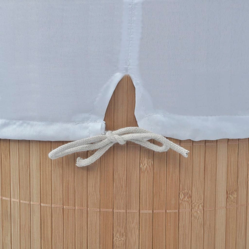 vidaXL Bamboo Laundry Bin Oval Natural