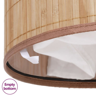 vidaXL Bamboo Laundry Bin Oval Natural